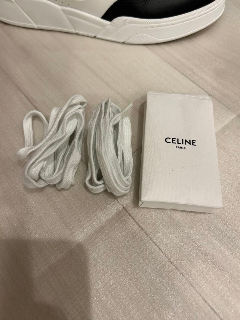 【サイズ41】CELINE ホワイト ブラック スニーカー
