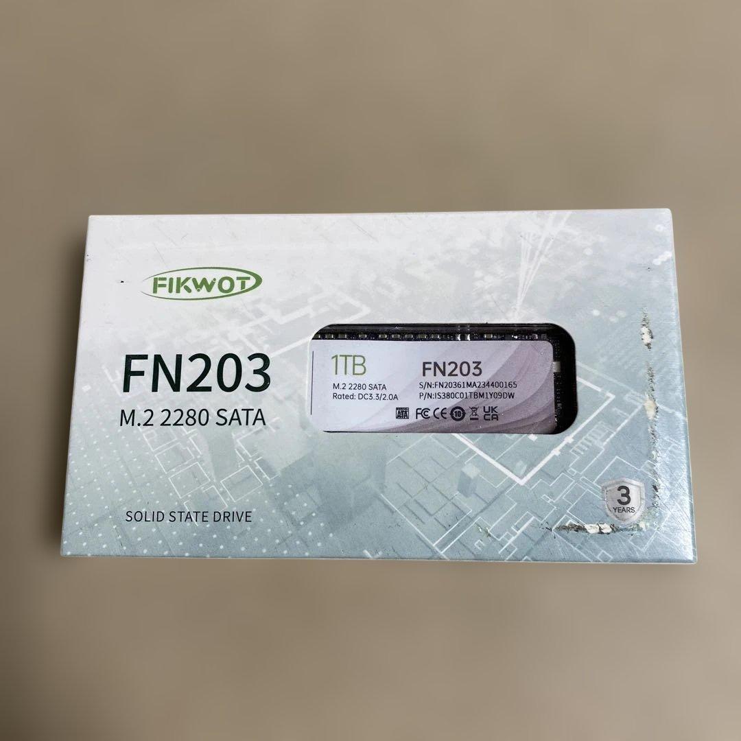 内蔵型SSD FIKWOT FN203 M.2 2280 SATA 1TB SSD