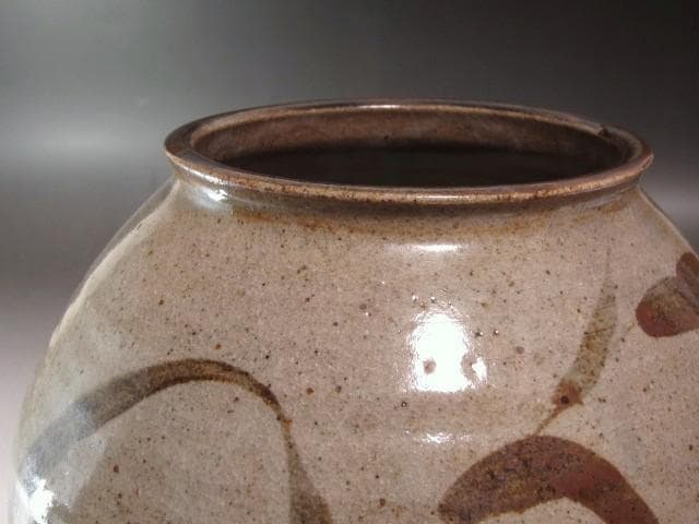 ☆　溝上秀次（藻風）水指　裏千家　十五代　鵬雲斎の花押がございます☆y615