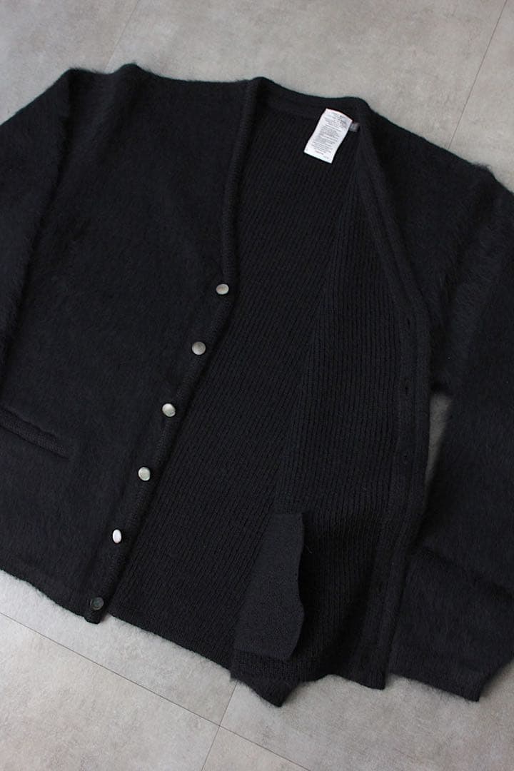 即完 新品A.R.P. Shaggy Man モヘアカーディガン 黒