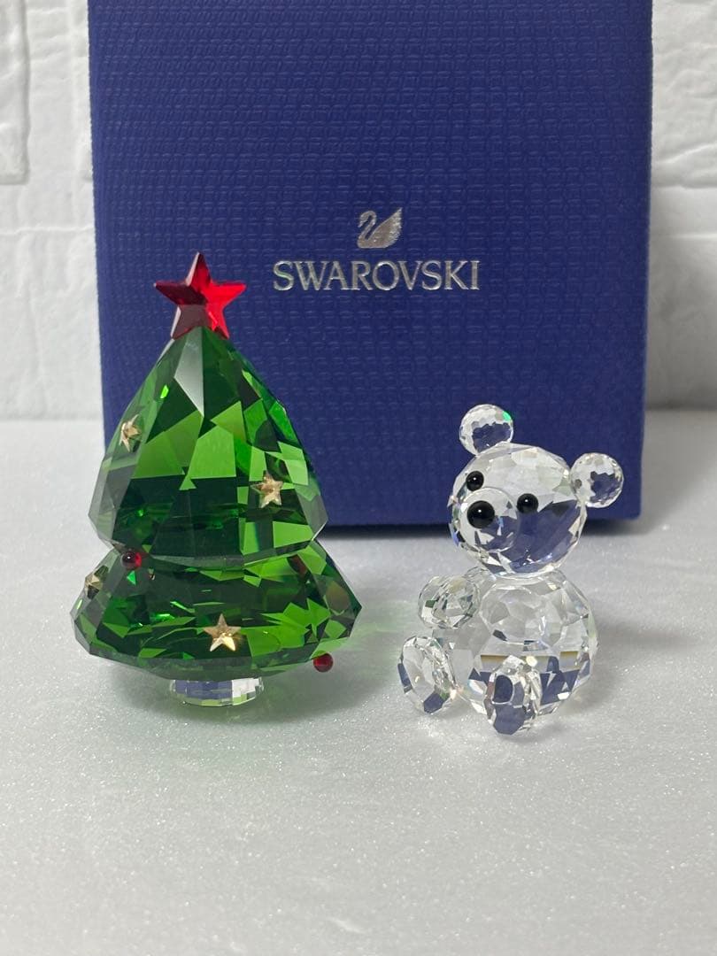 最安値 スワロフスキー クリスマスツリー グリーン おまけ くまさん付き