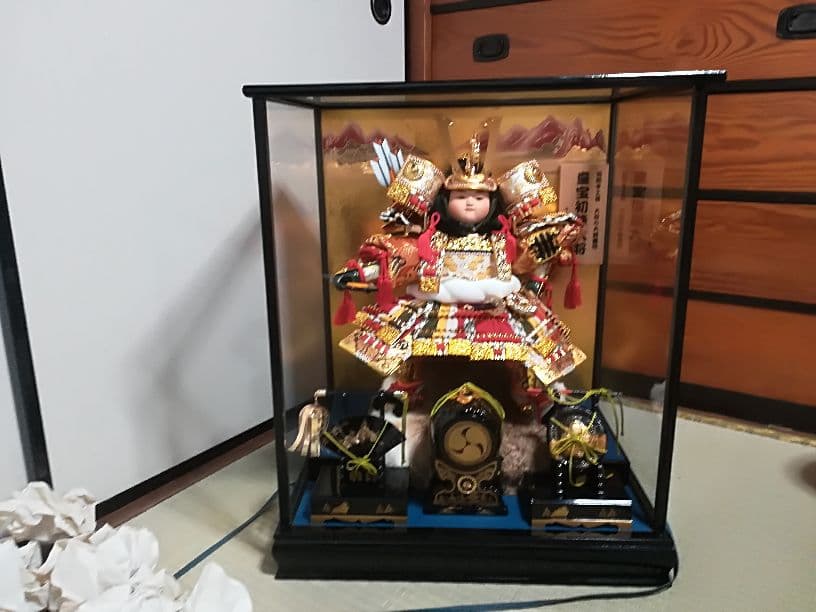 １７代目秀月作童宝初陣大将８号オルゴール付