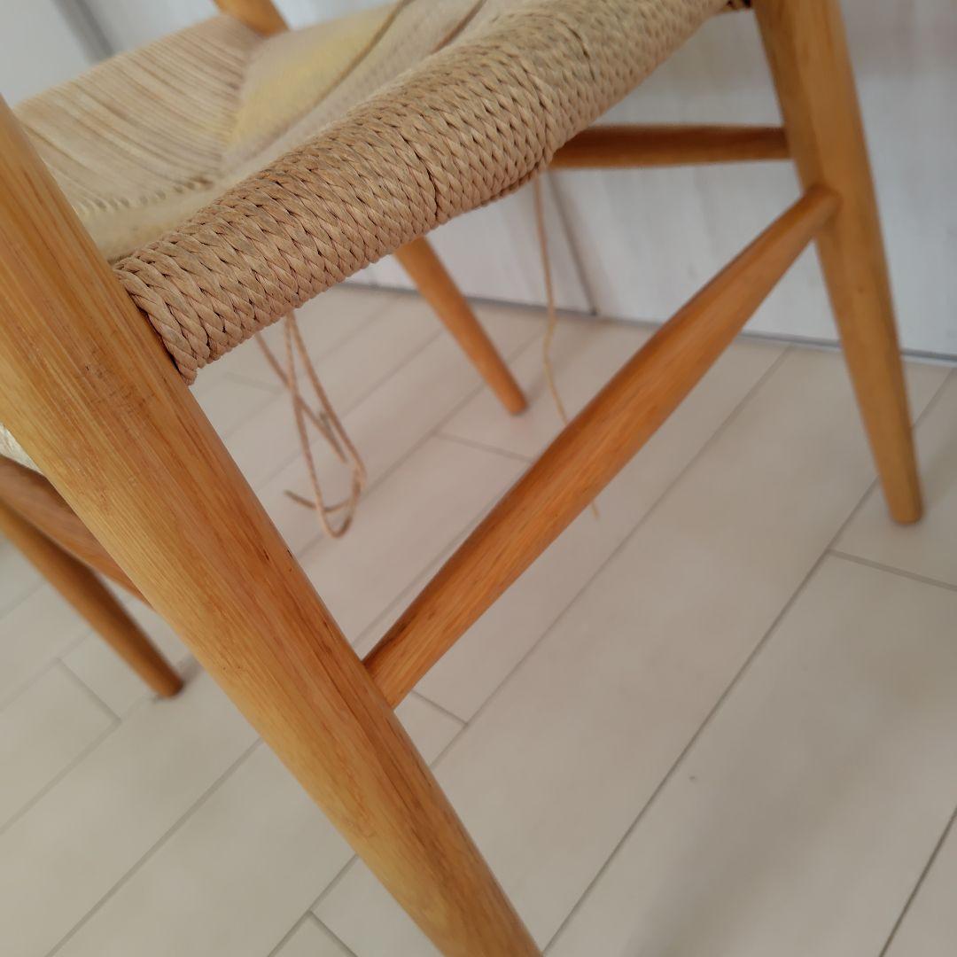 今年いっぱいの出品　無印良品　ペーパーコードチェア　木製アームチェア