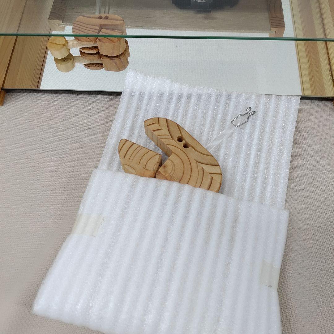 ★新品★ KICORI ガラス 対話 サカナ 振子 鏡 WOODY CLOCK