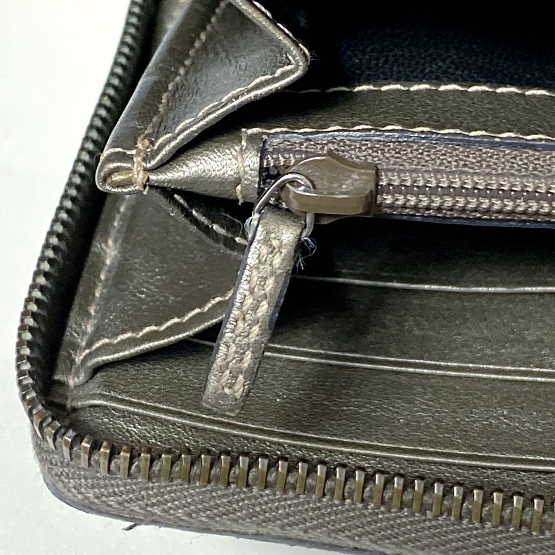 グッチ GUCCI インプリメ GG柄 ラウンドファスナー 長財布 ブロンズ
