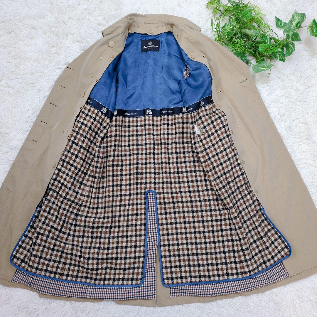 ■近年・美品■アクアスキュータム トレンチコート ダブル ライナー ベルト