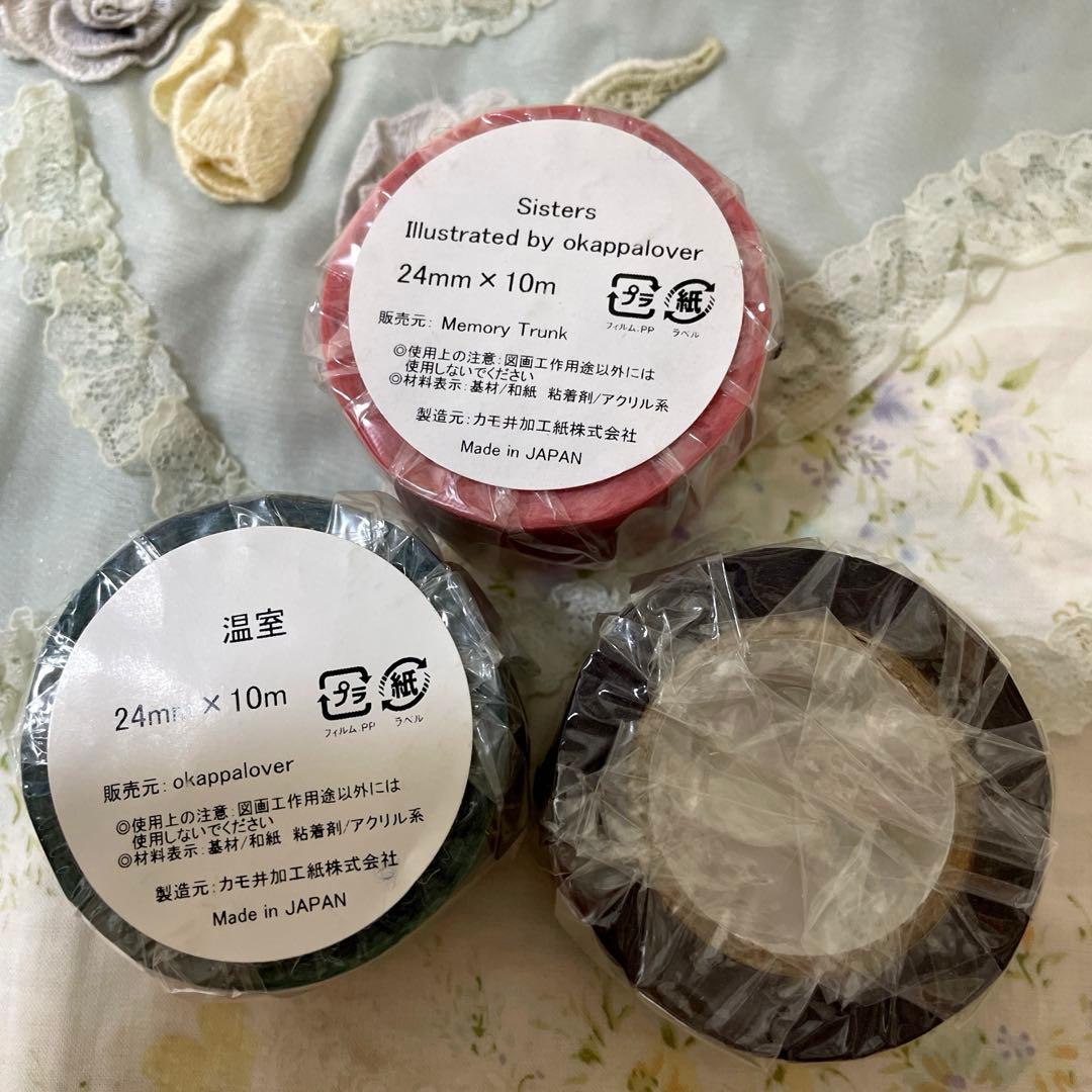 ♡オカッバラバーマスキングテープ3本未使用未開封♡okappalover