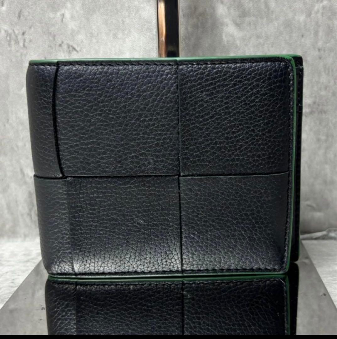 極美品✨ボッテガヴェネタ 二つ折り財布 カセット レザー 本革 ブラック