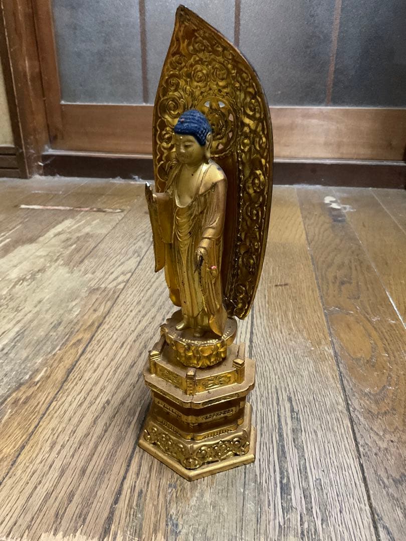 仏像　七人衆　【阿弥陀如来と聖観音と大日如来　木製と金属製　昭和ノスタルジー】。