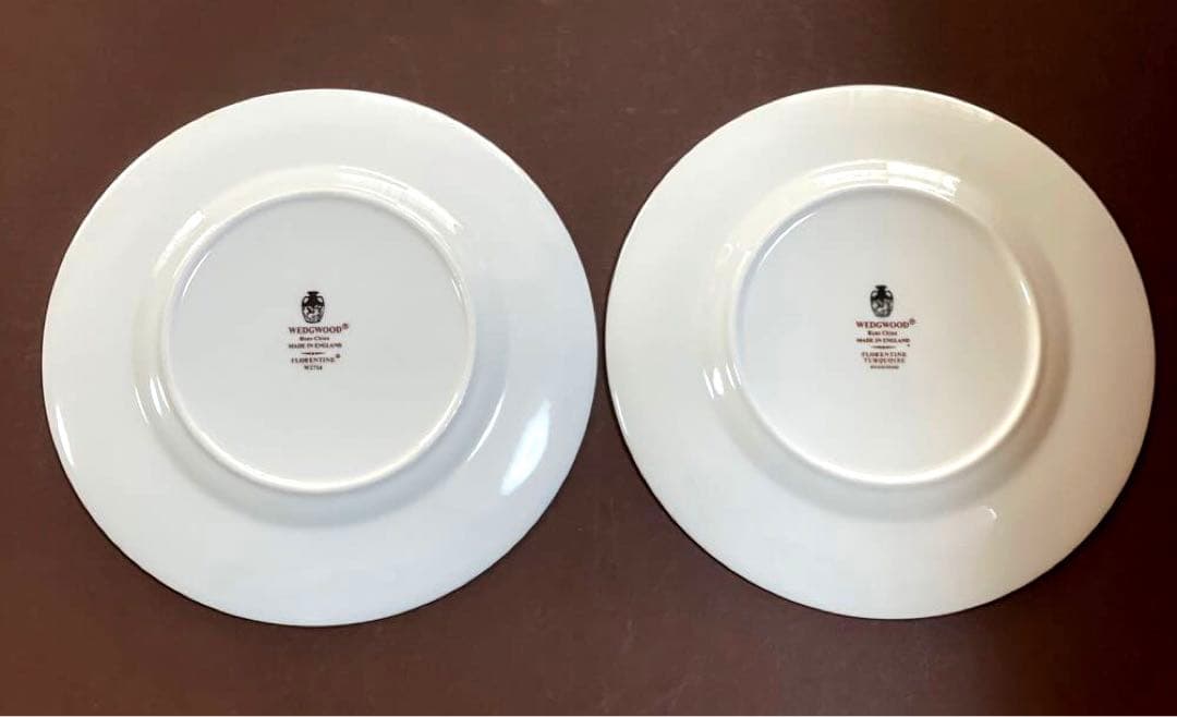 ウェッジウッドフロレンティーンターコイズプレート4枚17.5cm黒壺未使用近美品