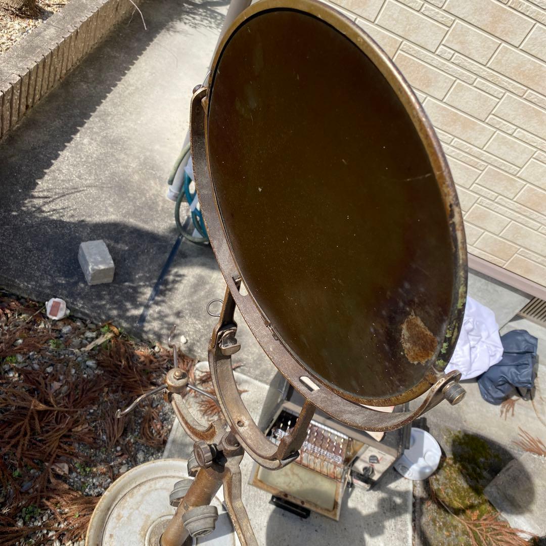 ビンテージ　昭和レトロ　シェービングスタンド　ミラー　鏡　床屋　シャビー