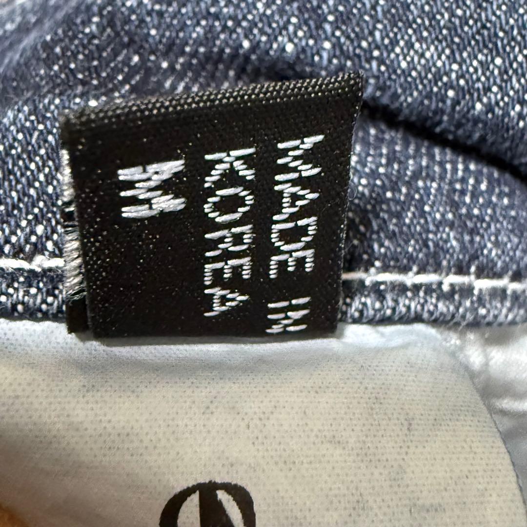 極美品　SYNERJYN シナジン　カットウォッシングデニムパンツ　フレア　M