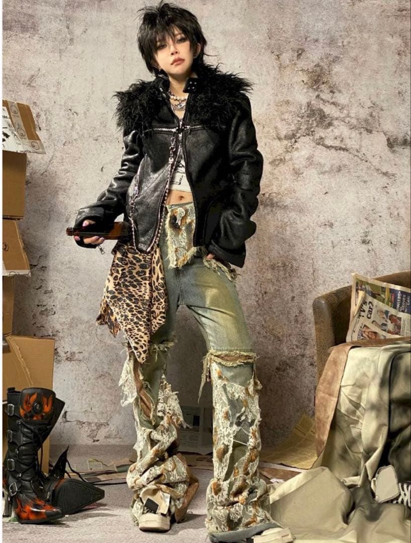 SCULTURE TOKYO trisegge レザージャケット Y2k パンク