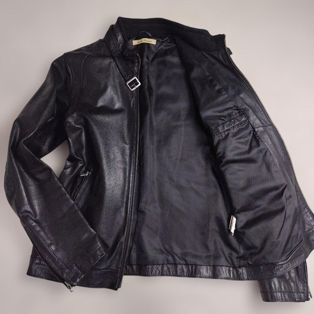 ✨極美品✨ジャーナルスタンダード　高級　山羊革ライダースジャケットWジップL黒