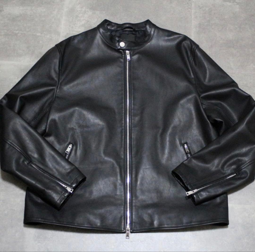 Theory レザージャケットメンズ XXL 黒