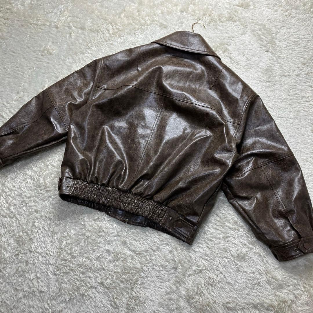 美品✨中町綾着用　SLY FAUX LEATHER ZIP UP ブルゾン