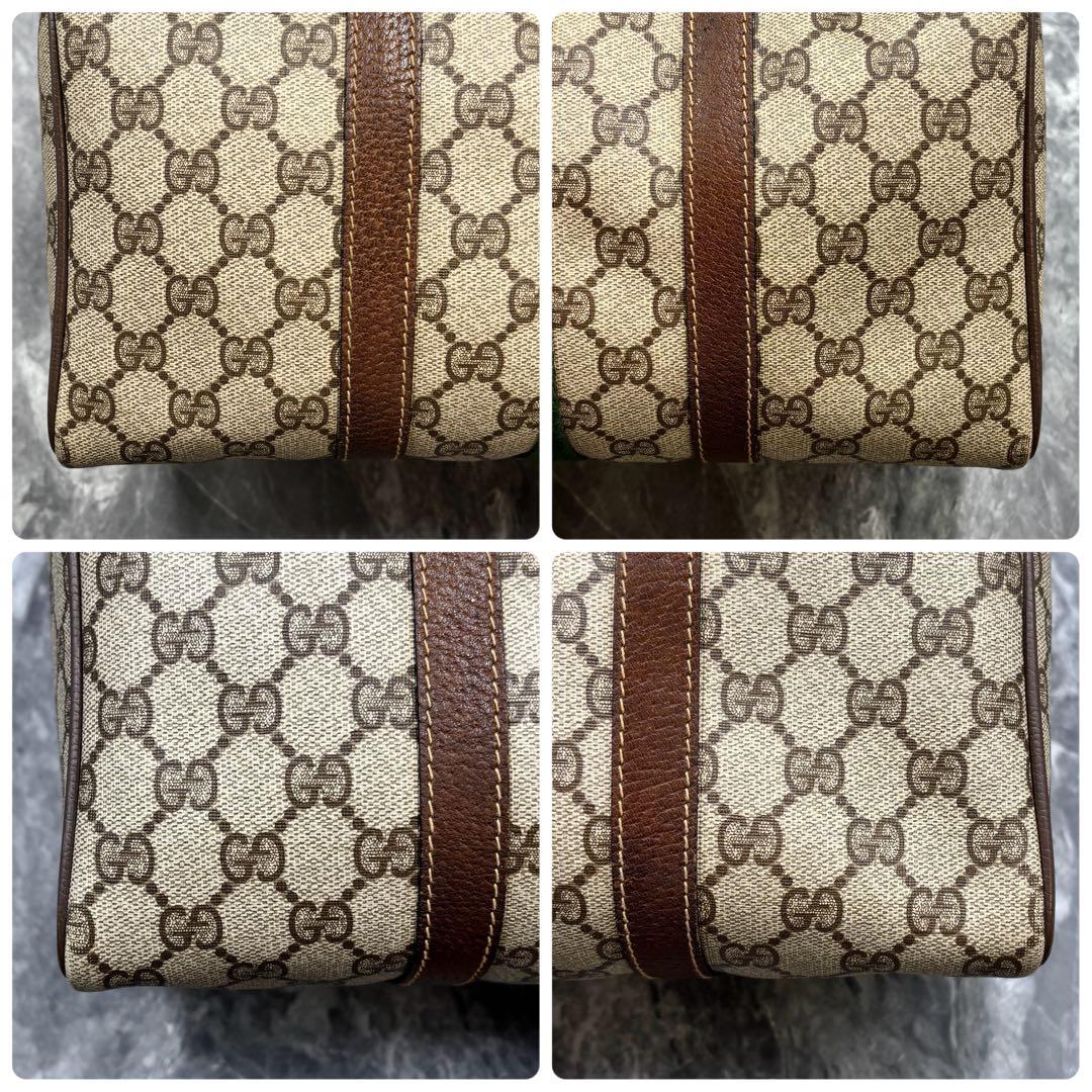 ✨極美品✨GUCCI シェリーライン GG レザー ボストンバッグ ブラウン