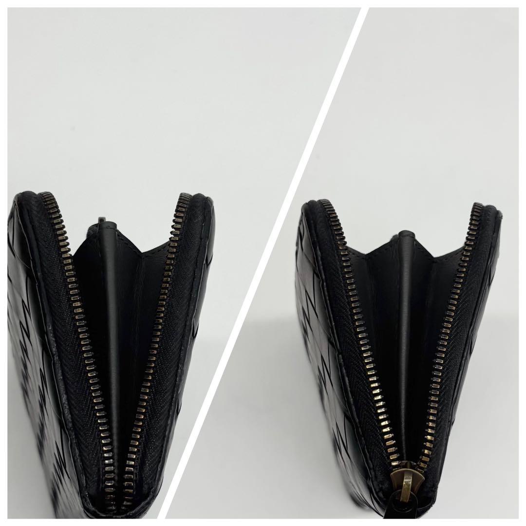 ✨超美品✨ボッテガヴェネタ マキシイントレチャート ラウンドファスナー ブラック