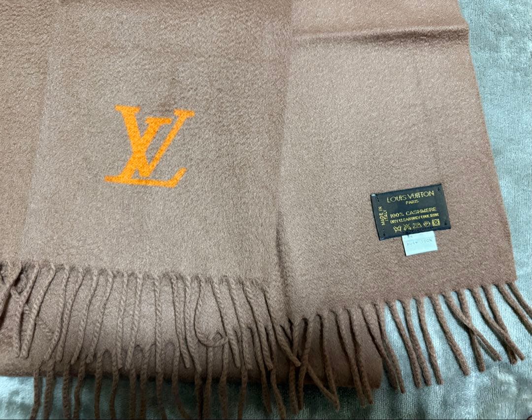 LOUIS VUITTON カシミヤ マフラー ブラウン