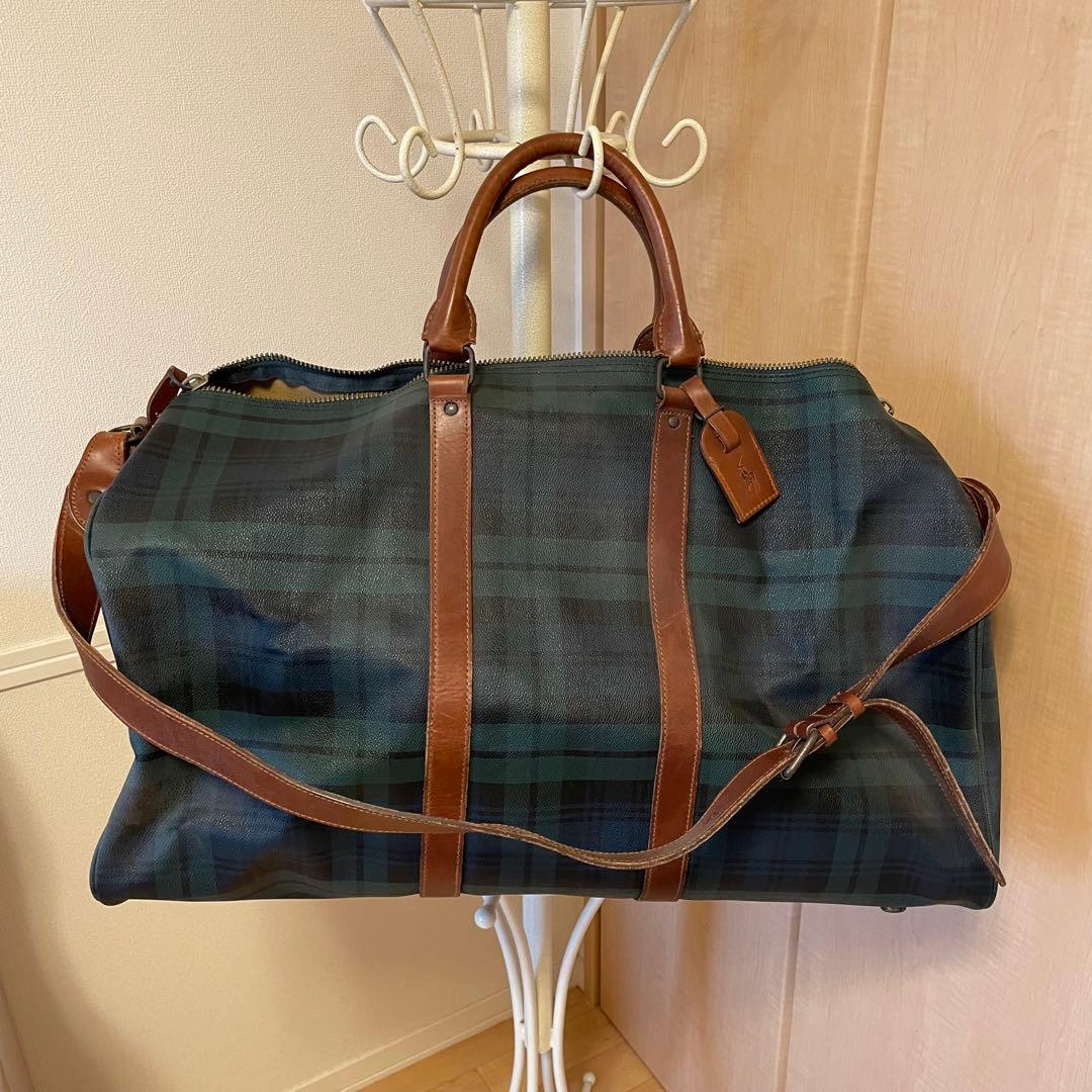 希少レア　ラルフローレンボストンバッグ チェック柄