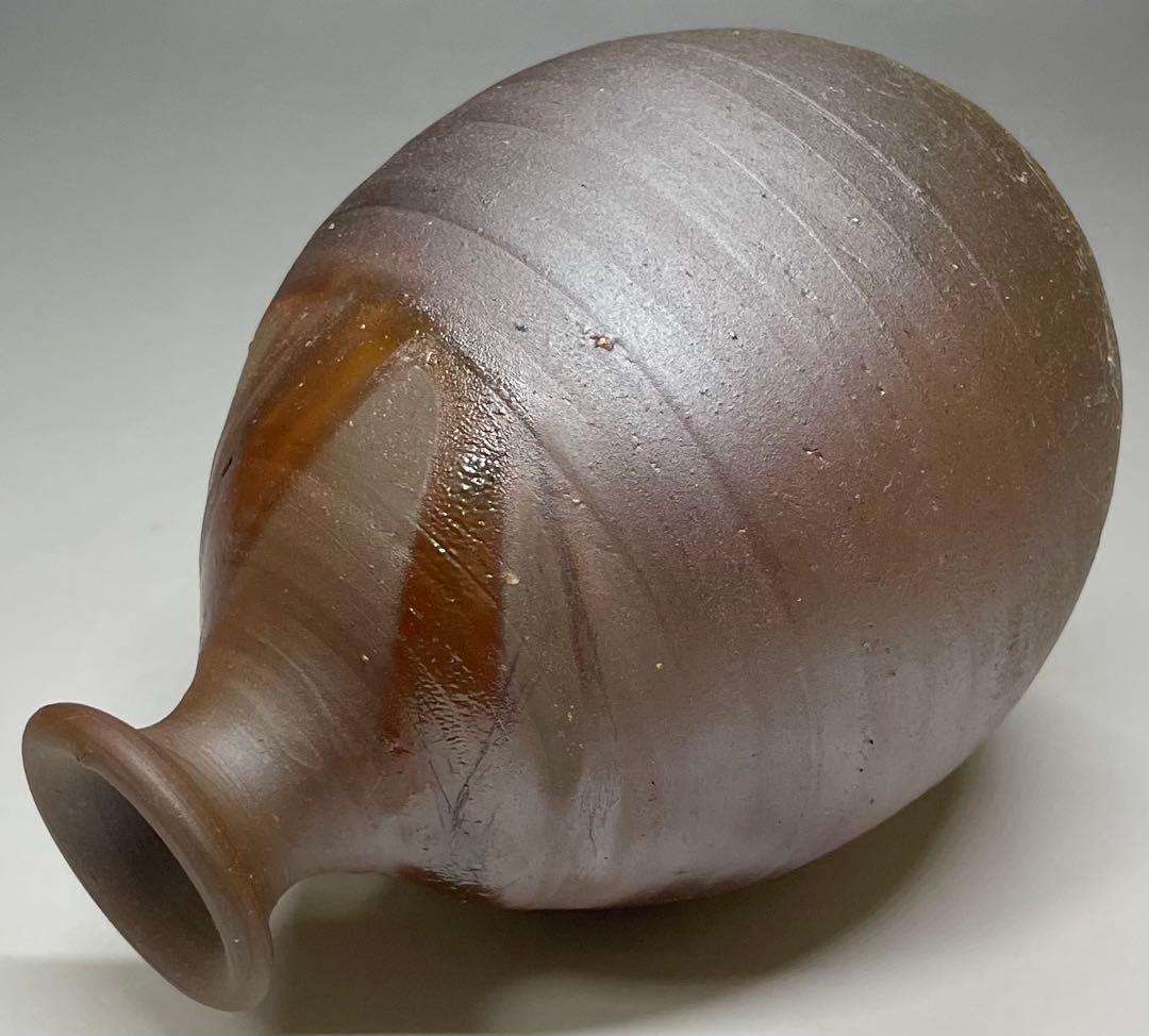 人間国宝　藤原雄　備前徳利　共箱　共布　栞　yy84