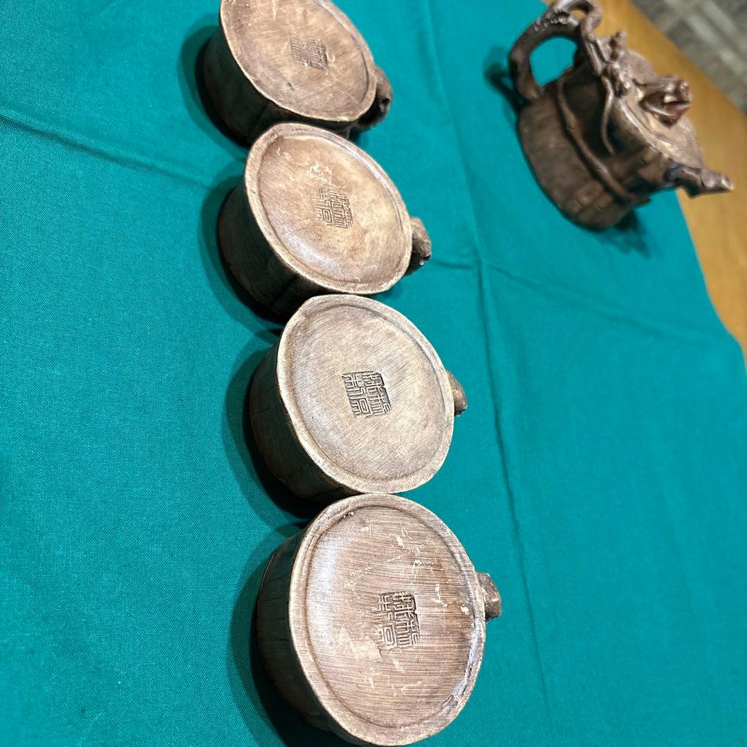 希少 美品 白泥急須　細工紫砂壺