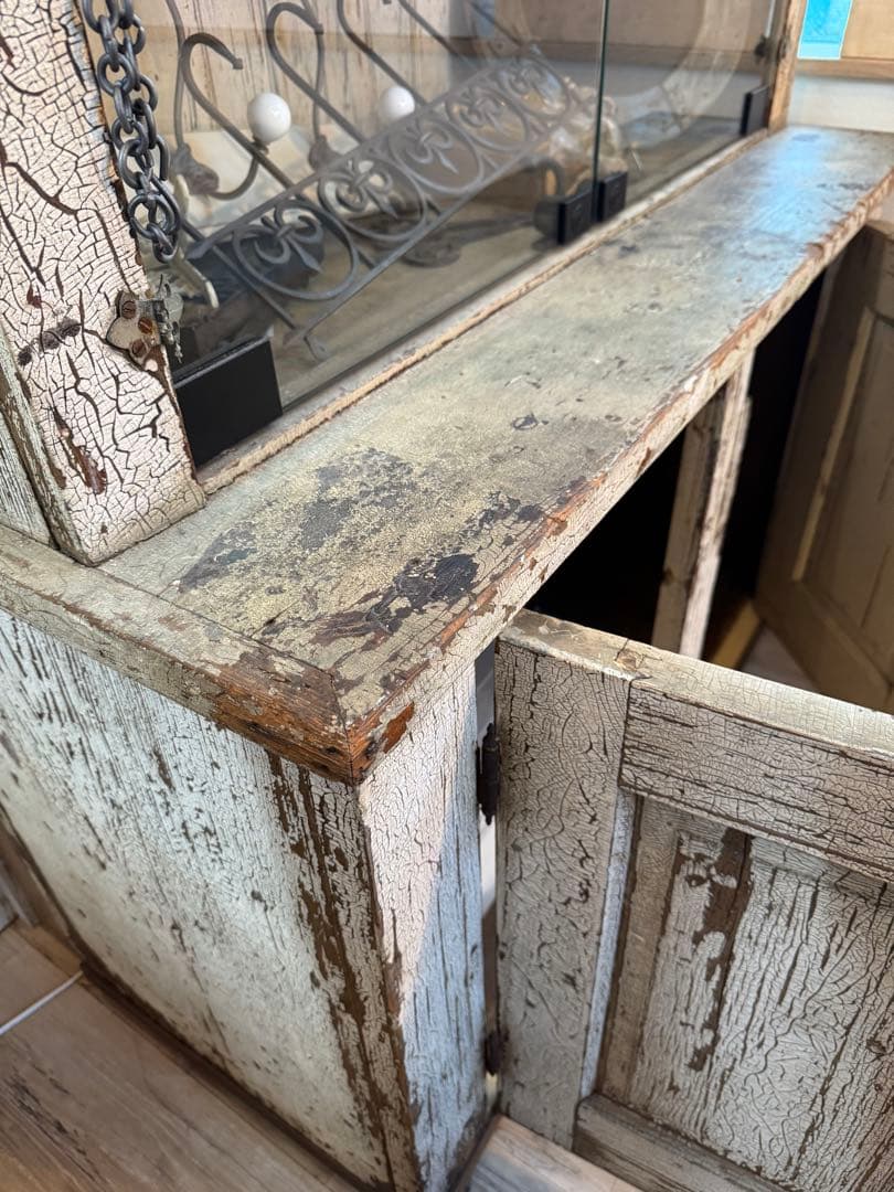 ⚫️NYモノ/アンティーク木製キャビネット/美品/特別追加加工/店舗什器等に是非