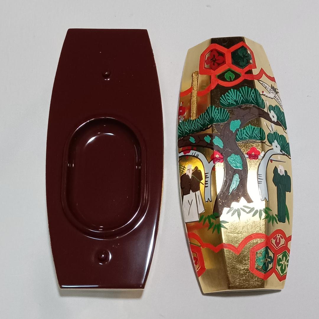 茶道具　加賀蒔絵師　中村湖彩作　本金箔張　ぶりぶり香合　未使用超美品！！