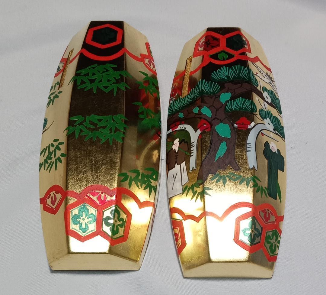 茶道具　加賀蒔絵師　中村湖彩作　本金箔張　ぶりぶり香合　未使用超美品！！