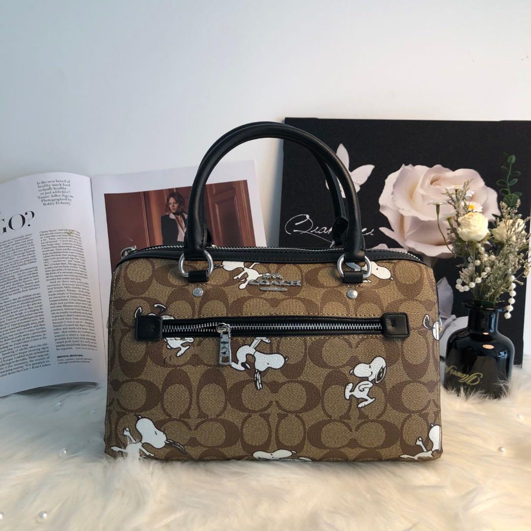 COACH スヌーピー柄 ボストンバッグ