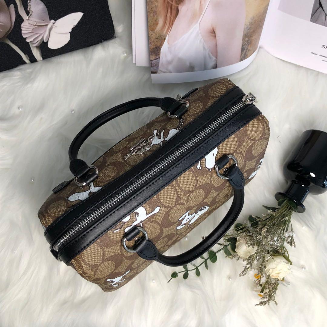 COACH スヌーピー柄 ボストンバッグ