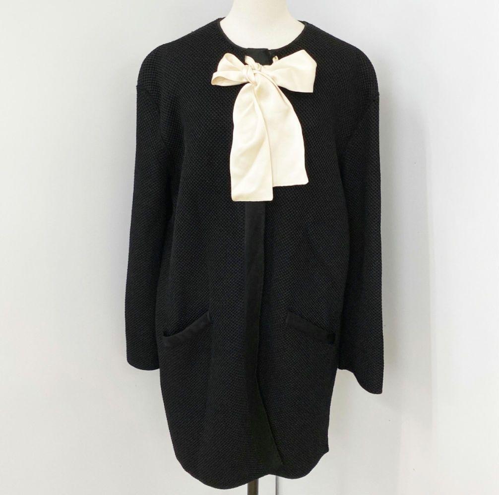 美品 LOUIS VUITTON F4KC200DL ボウタイ ノーカラーコート