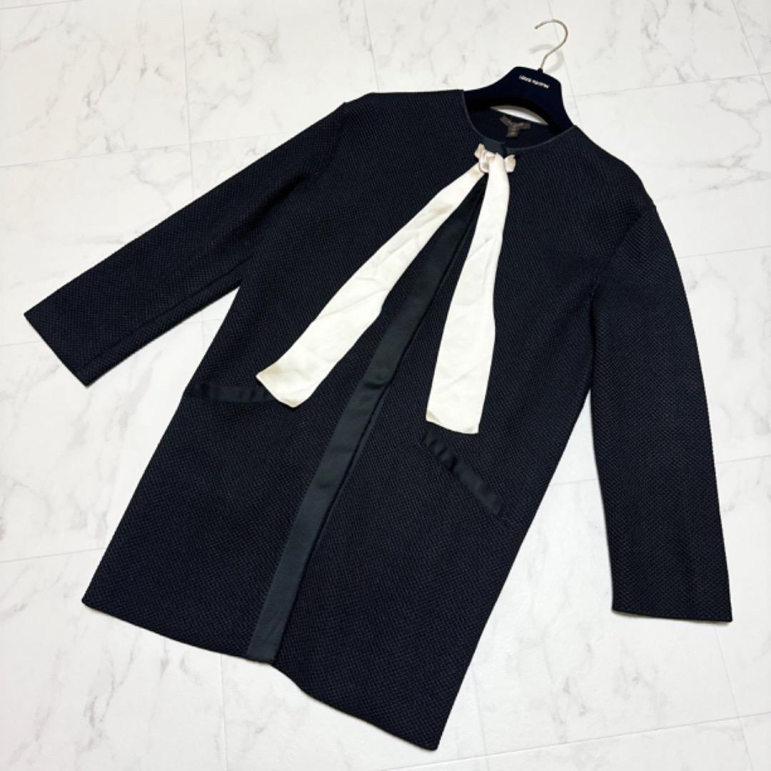 美品 LOUIS VUITTON F4KC200DL ボウタイ ノーカラーコート