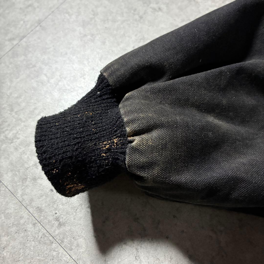 90s Walls中綿ダックアクティブジャケット黒フェードブラック短丈ストリート