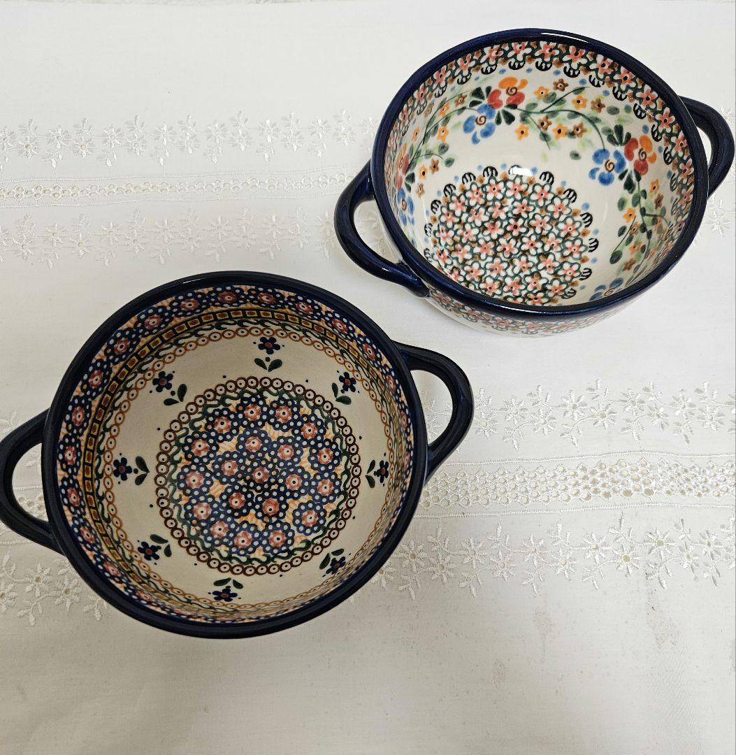 ポーランド食器　取っ手付きボウル