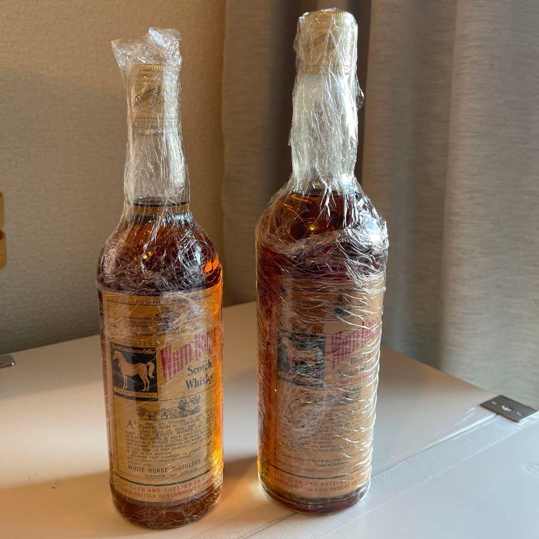 ホワイトホース 1960年代　馬車　4頭　左馬　760ml 946ml 2本組