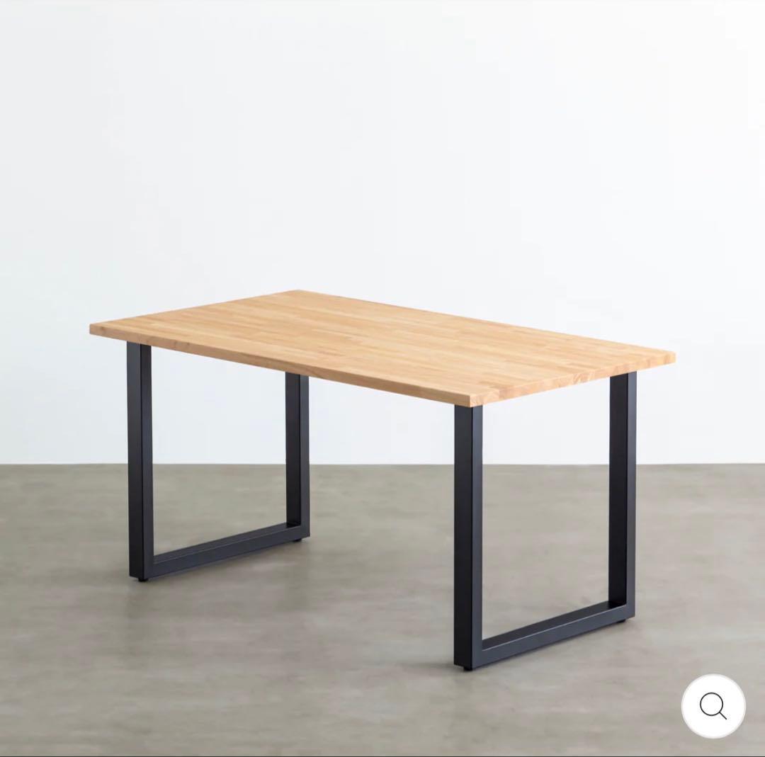 THE TABLE / ラバーウッド ナチュラル × Black Steel