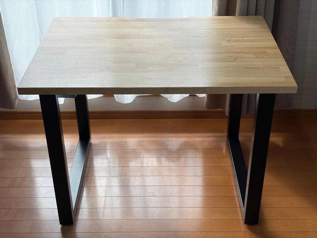 THE TABLE / ラバーウッド ナチュラル × Black Steel