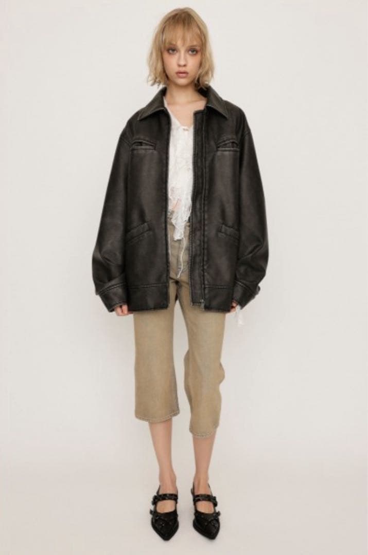 SLY / VINTAGE BOXY ヴィンテージ フェイクレザー ジャケット