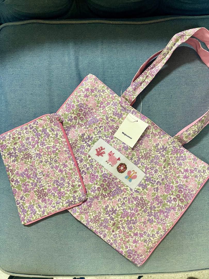 Mojoacamar 刺繍レッスンバックとポーチセット