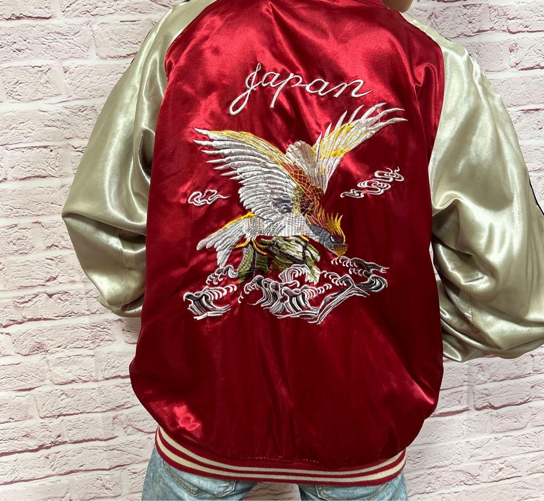 【☆破格のオーバーサイズ☆】極美品 一心如鏡 スカジャン 5L 赤 超激レア