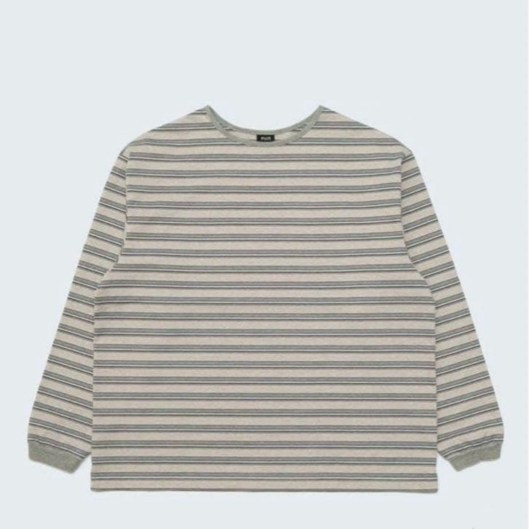 斉*藤様 PWA STRIPED PIPING L/S TEE CLOUD M