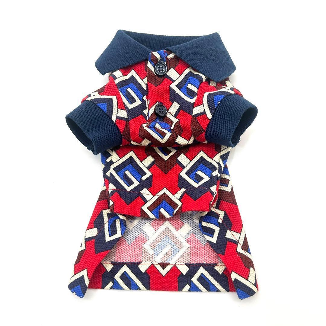 美品　グッチ　GUCCI　犬用品　ペット　服　トップス　ジオメトリックG　xxs