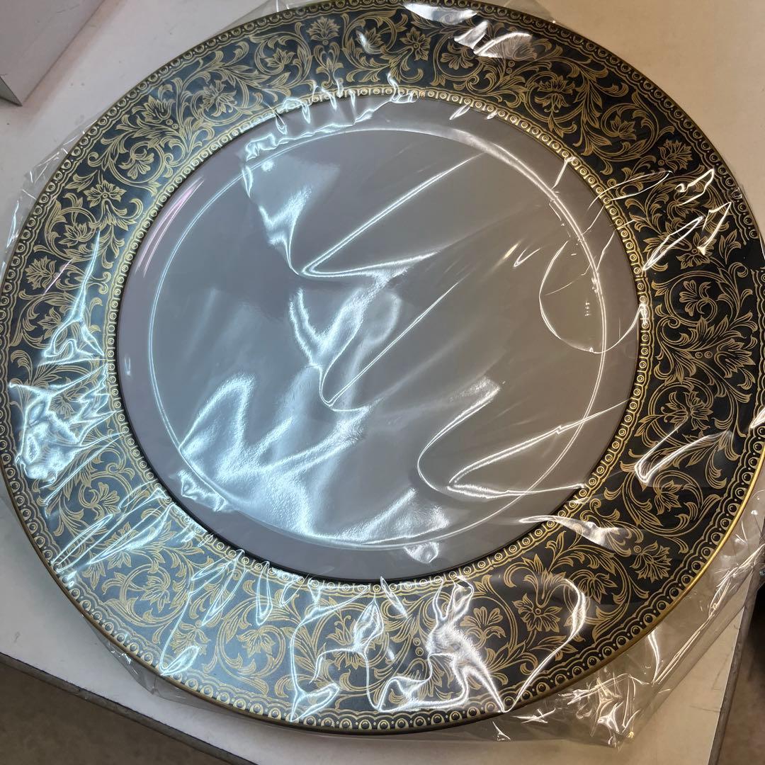 SANGO CHINA黒と金の装飾プレート 直径約28cm３枚セット