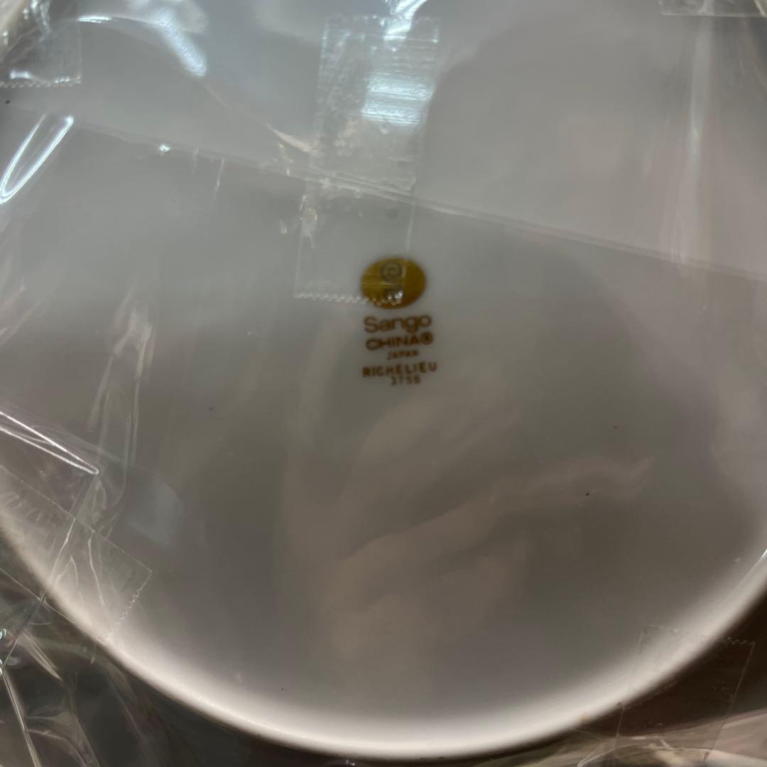 SANGO CHINA黒と金の装飾プレート 直径約28cm３枚セット