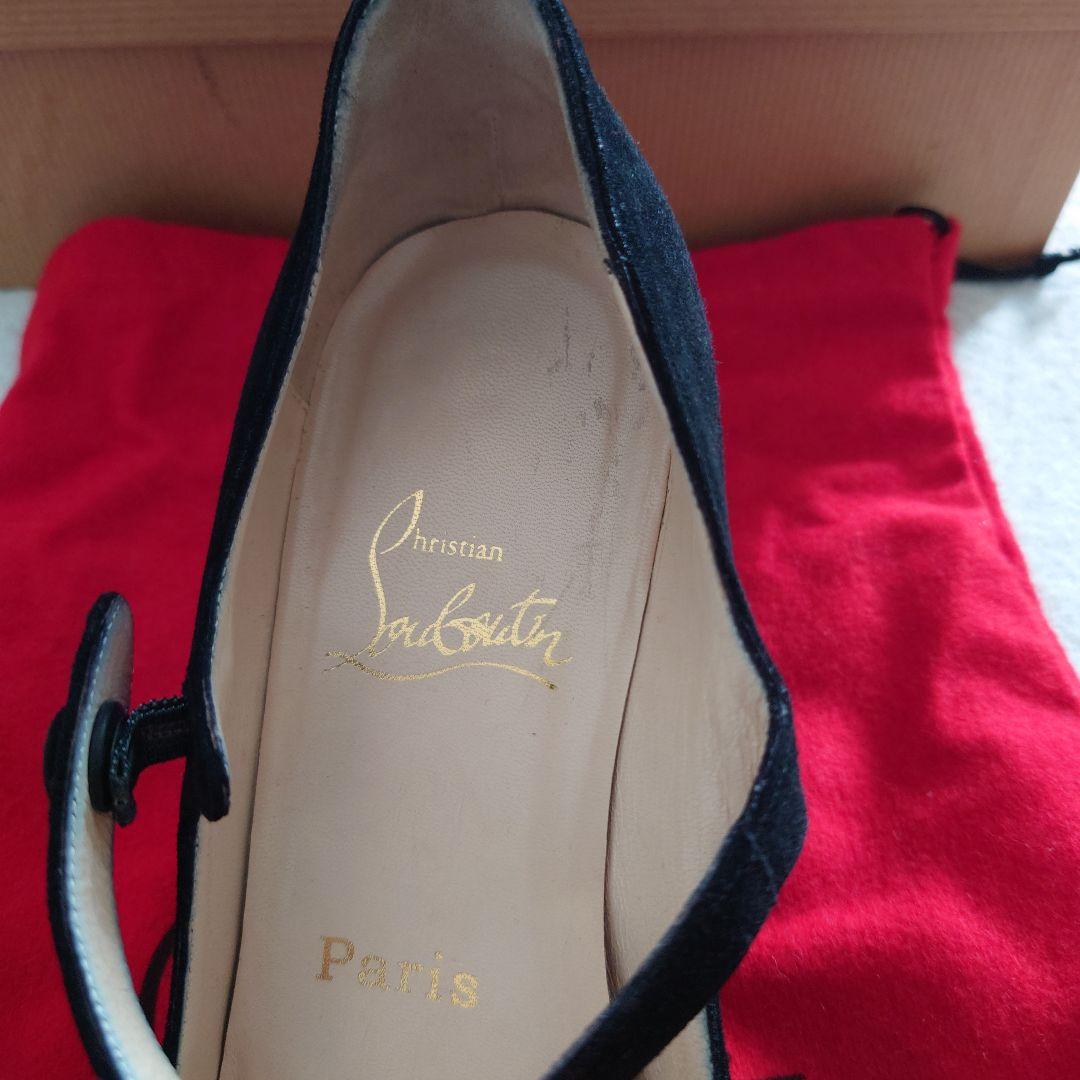 Christian Louboutin ブラック オープントゥパンプス