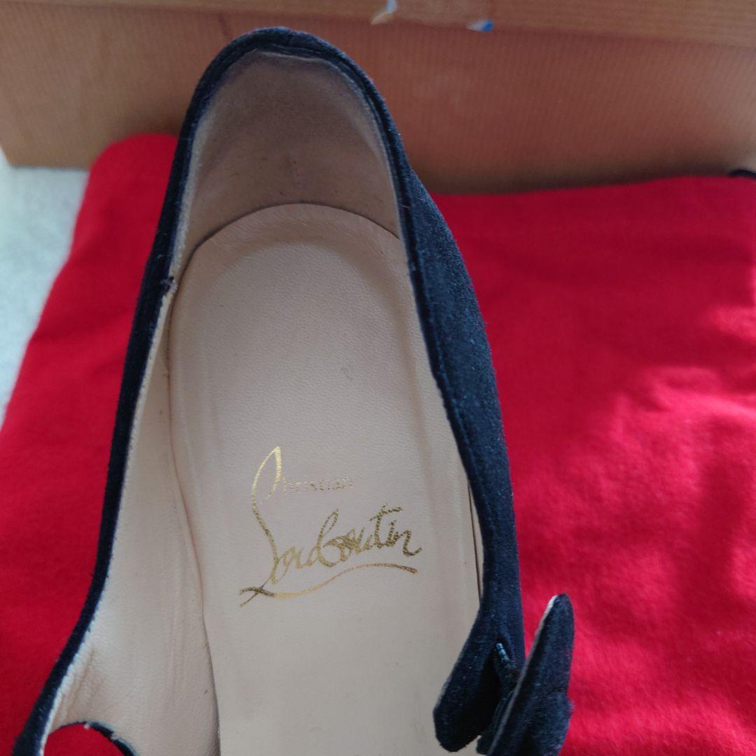 Christian Louboutin ブラック オープントゥパンプス