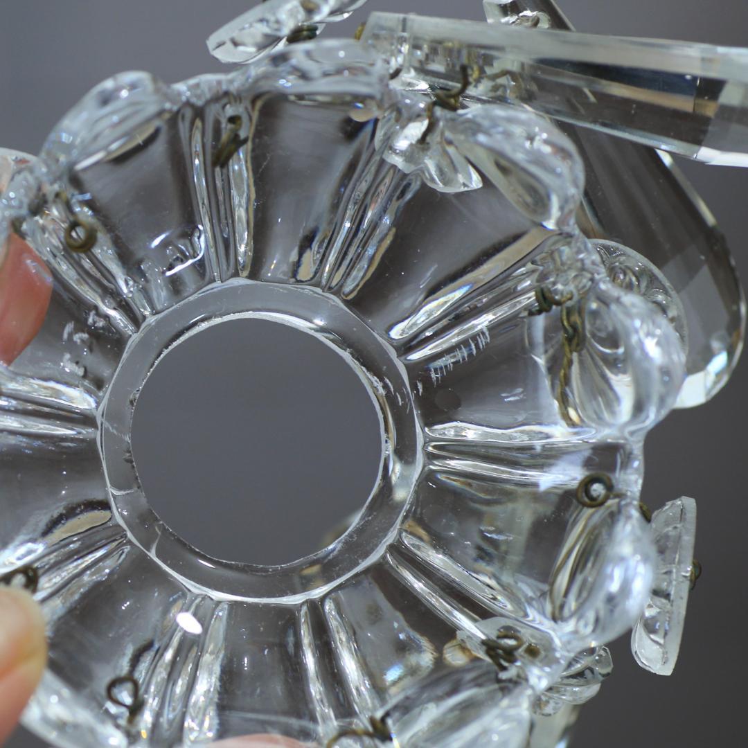 オールドバカラ ドロップ ミニシャンデリアシェード フランスアンティークランプ