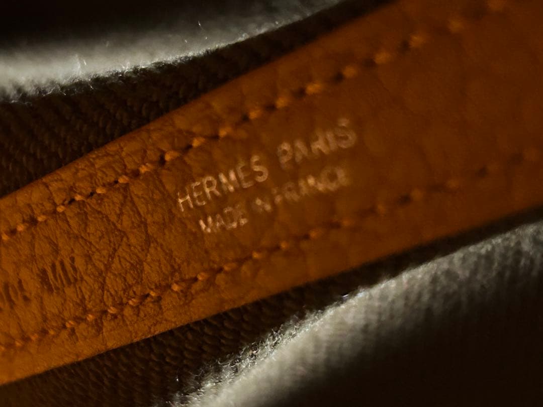 エルメス　ガーデンパーティー　キャンバス✕レザー　サイズTPM