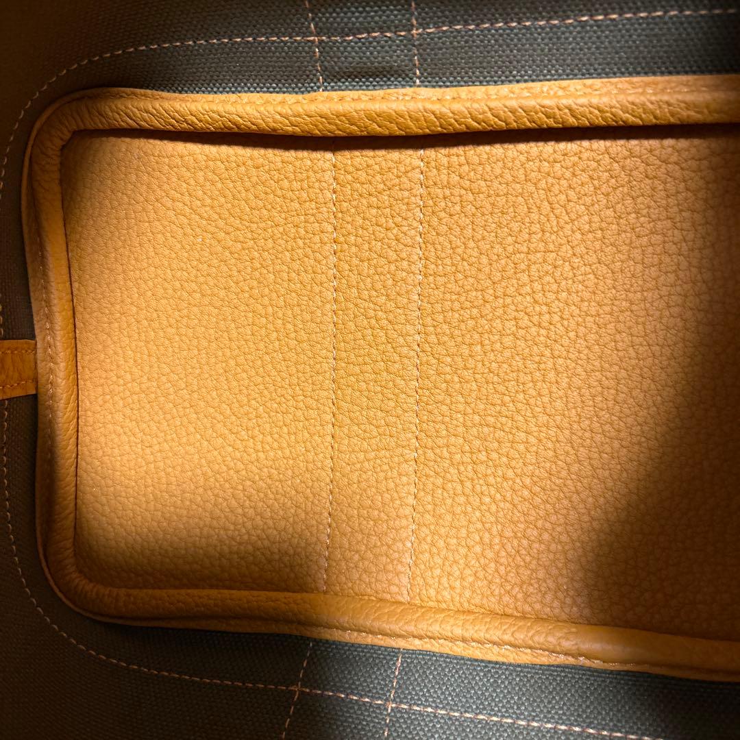 エルメス　ガーデンパーティー　キャンバス✕レザー　サイズTPM